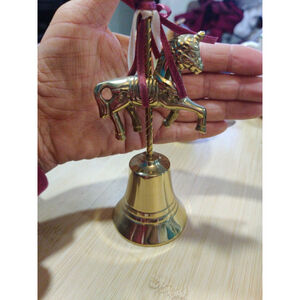 Brass Merry Go Round Unicorn Bell